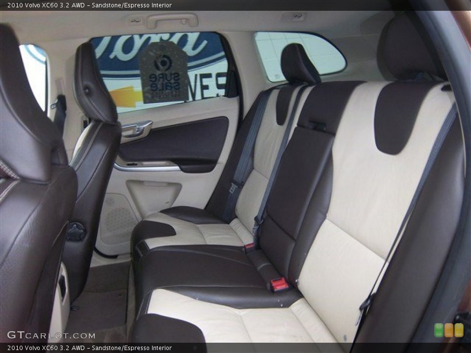 Sandstone/Espresso Interior Rear Seat for the 2010 Volvo XC60 3.2 AWD #73692990