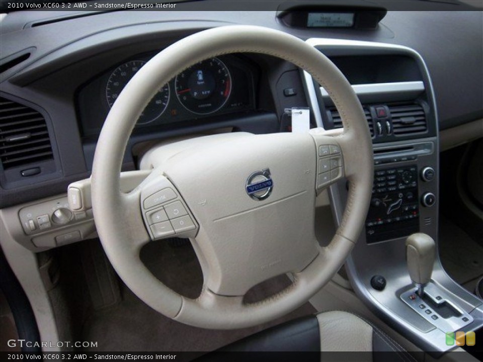 Sandstone/Espresso Interior Steering Wheel for the 2010 Volvo XC60 3.2 AWD #73693085