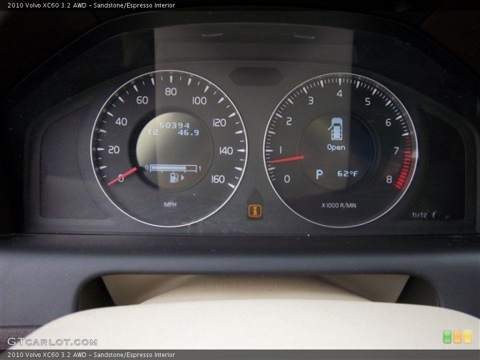 Sandstone/Espresso Interior Gauges for the 2010 Volvo XC60 3.2 AWD #73693103