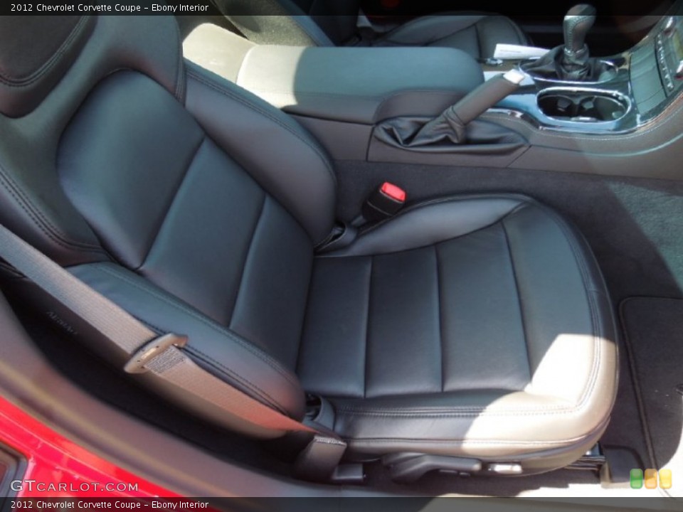 Ebony Interior Front Seat for the 2012 Chevrolet Corvette Coupe #73696068