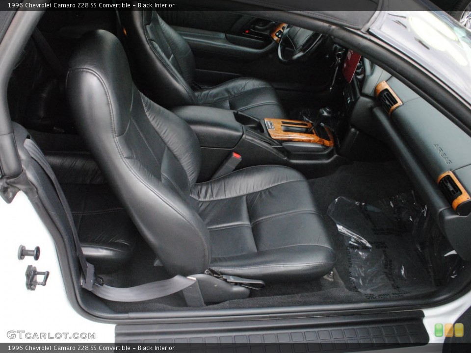 Black Interior Front Seat for the 1996 Chevrolet Camaro Z28 SS Convertible #73697588