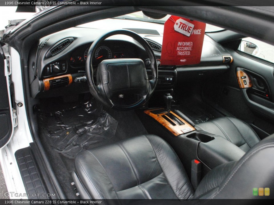 Black Interior Photo for the 1996 Chevrolet Camaro Z28 SS Convertible #73697691