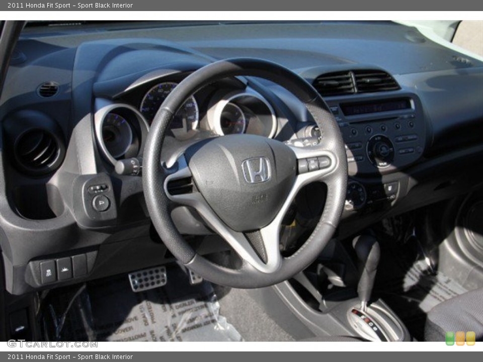 Sport Black Interior Steering Wheel for the 2011 Honda Fit Sport #73698192