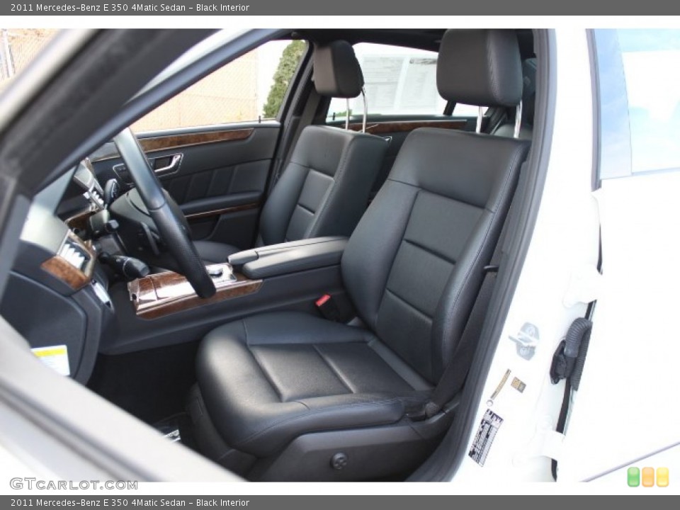 Black Interior Front Seat for the 2011 Mercedes-Benz E 350 4Matic Sedan #73699530
