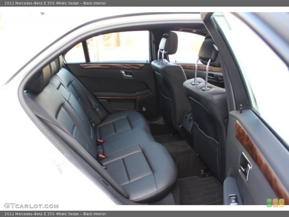 Black Interior Rear Seat for the 2011 Mercedes-Benz E 350 4Matic Sedan #73699704