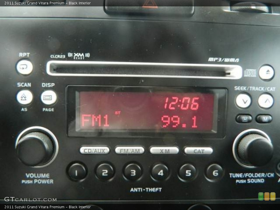 Black Interior Audio System for the 2011 Suzuki Grand Vitara Premium #73702047