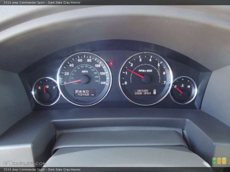 Dark Slate Gray Interior Gauges for the 2010 Jeep Commander Sport #73705896