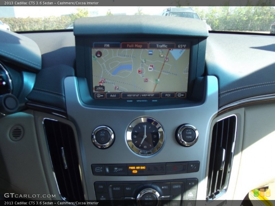 Cashmere/Cocoa Interior Navigation for the 2013 Cadillac CTS 3.6 Sedan #73707063