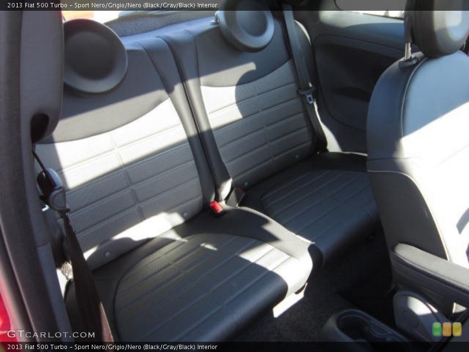 Sport Nero/Grigio/Nero (Black/Gray/Black) Interior Rear Seat for the 2013 Fiat 500 Turbo #73708109