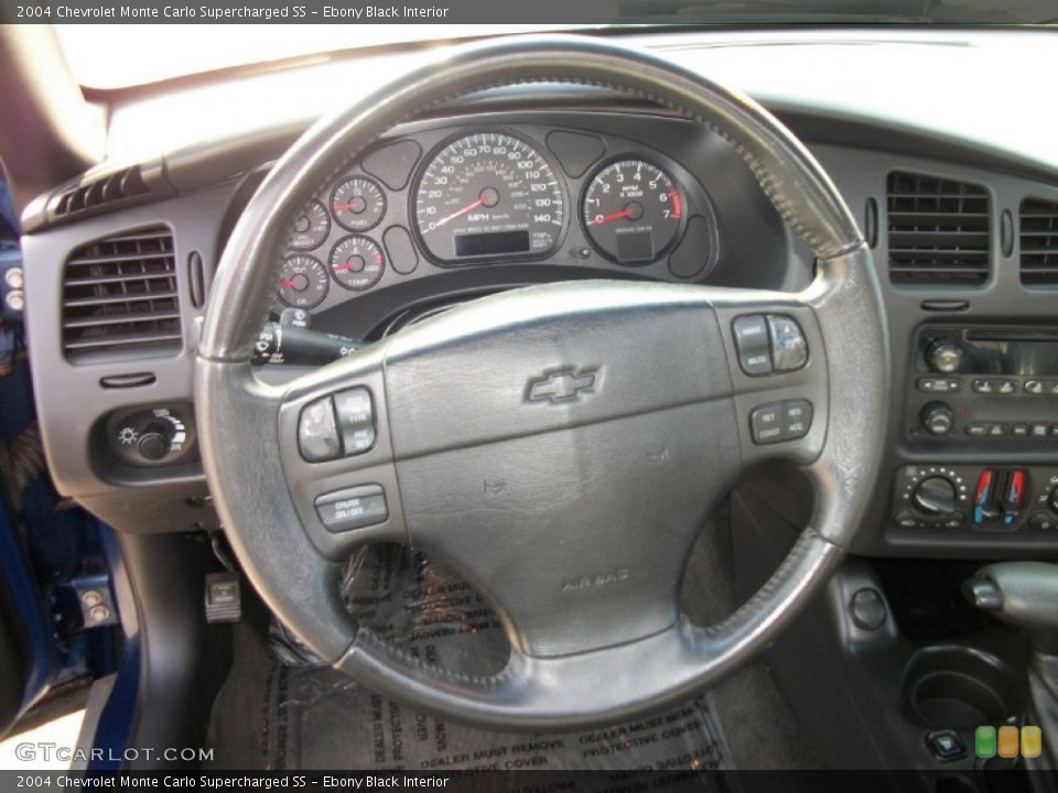 Ebony Black Interior Steering Wheel for the 2004 Chevrolet Monte Carlo Supercharged SS #73714091