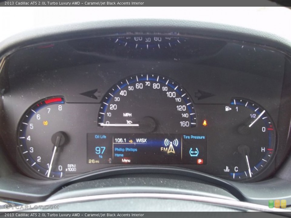 Caramel/Jet Black Accents Interior Gauges for the 2013 Cadillac ATS 2.0L Turbo Luxury AWD #73716970