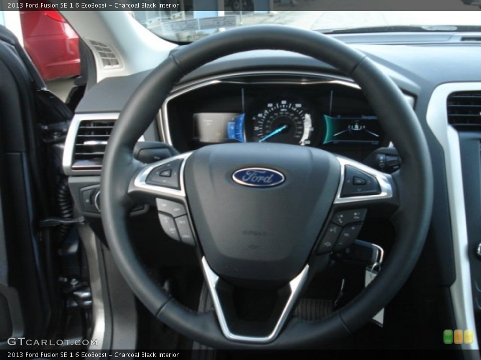 Charcoal Black Interior Steering Wheel for the 2013 Ford Fusion SE 1.6 EcoBoost #73717709