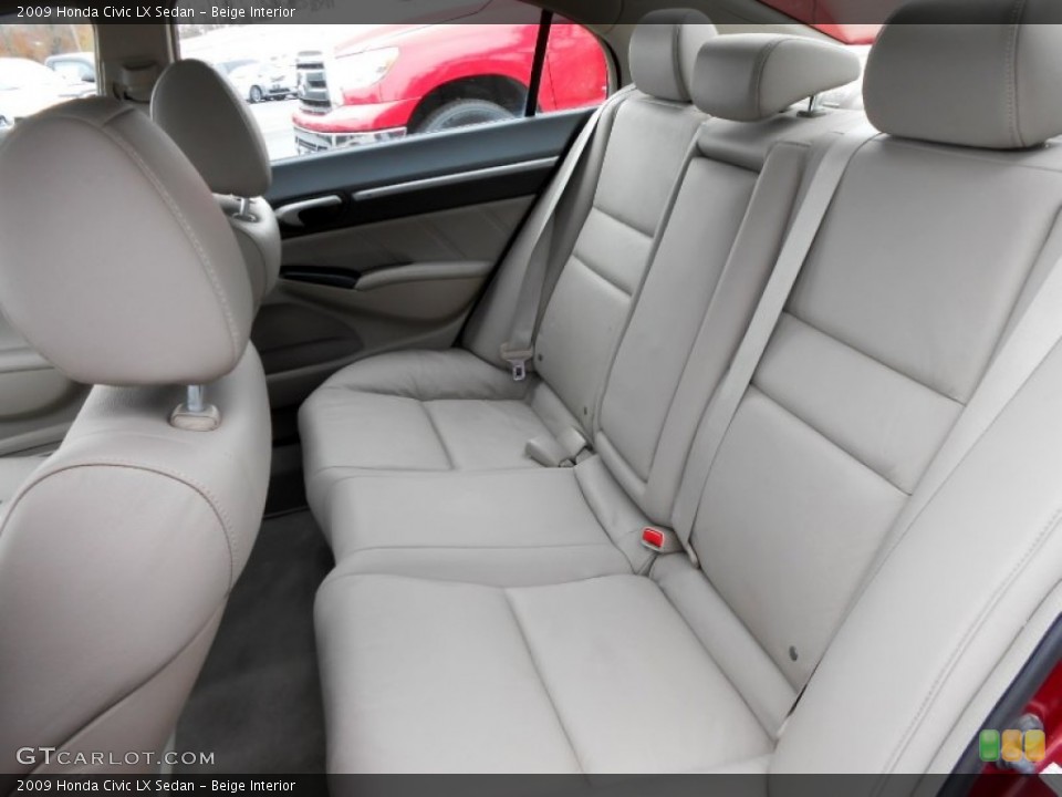 Beige Interior Rear Seat for the 2009 Honda Civic LX Sedan #73719755