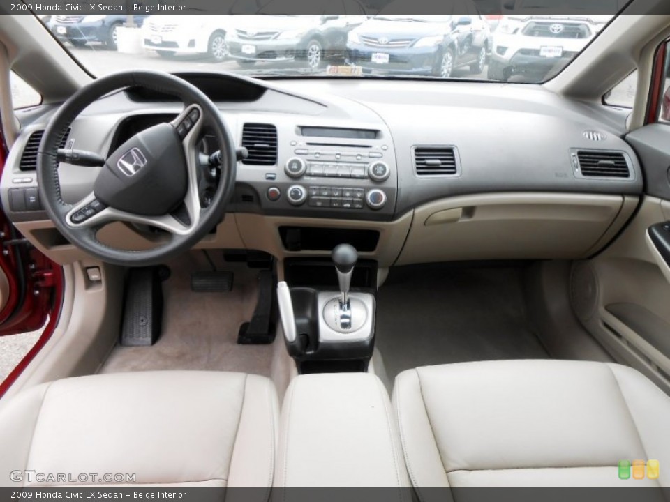 Beige Interior Dashboard for the 2009 Honda Civic LX Sedan #73719772