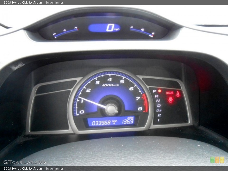 Beige Interior Gauges for the 2009 Honda Civic LX Sedan #73719848