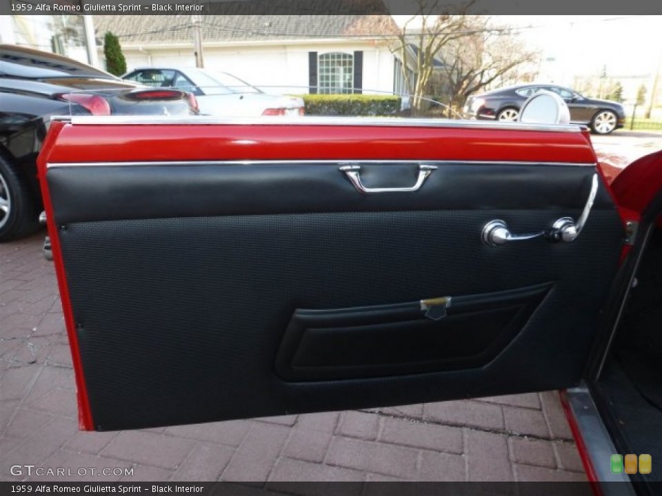Black Interior Door Panel for the 1959 Alfa Romeo Giulietta Sprint #73719983