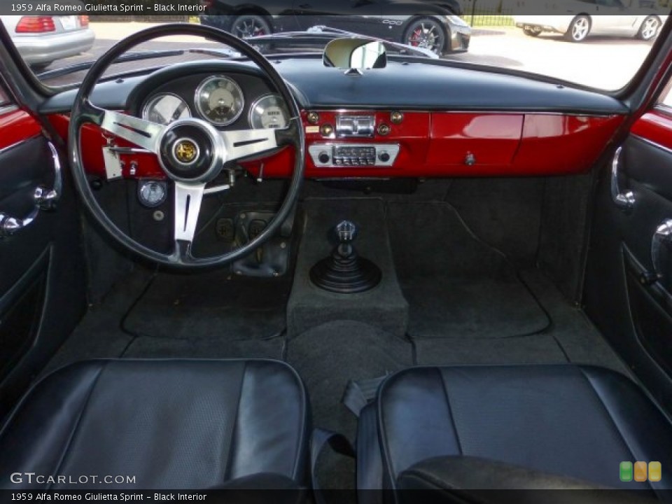 Black Interior Dashboard for the 1959 Alfa Romeo Giulietta Sprint #73720088