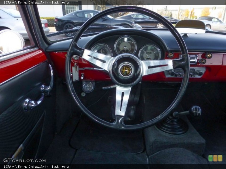 Black Interior Steering Wheel for the 1959 Alfa Romeo Giulietta Sprint #73720110