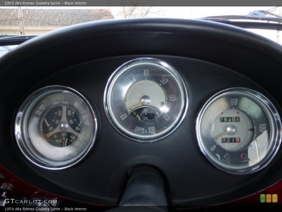 Black Interior Gauges for the 1959 Alfa Romeo Giulietta Sprint #73720136