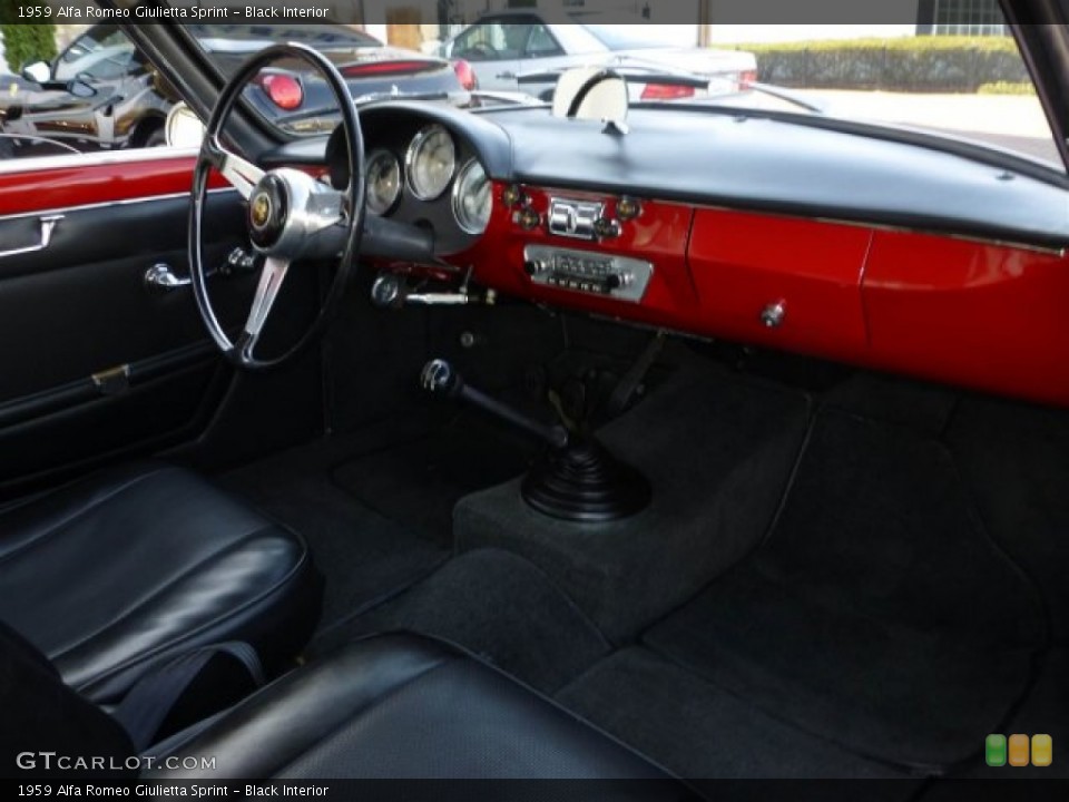 Black Interior Dashboard for the 1959 Alfa Romeo Giulietta Sprint #73720286