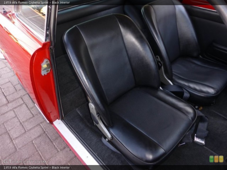 Black Interior Front Seat for the 1959 Alfa Romeo Giulietta Sprint #73720340