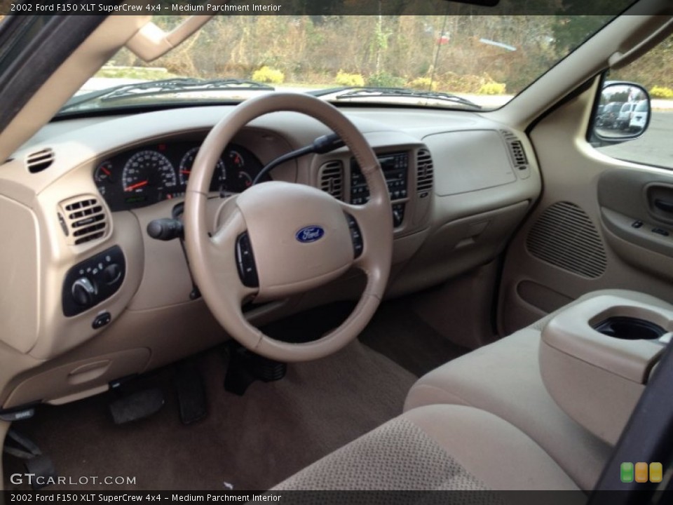 Medium Parchment Interior Prime Interior for the 2002 Ford F150 XLT SuperCrew 4x4 #73723106