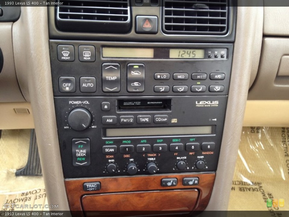 Tan Interior Controls for the 1993 Lexus LS 400 #73725980