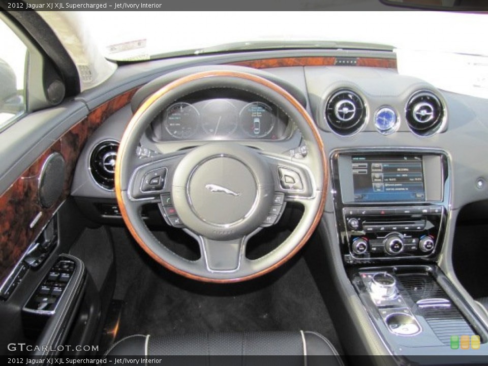 Jet/Ivory Interior Steering Wheel for the 2012 Jaguar XJ XJL Supercharged #73726268