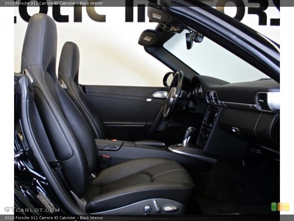 Black Interior Front Seat for the 2010 Porsche 911 Carrera 4S Cabriolet #73726964