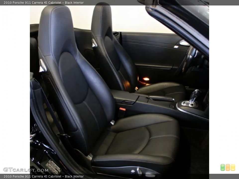 Black Interior Front Seat for the 2010 Porsche 911 Carrera 4S Cabriolet #73726973