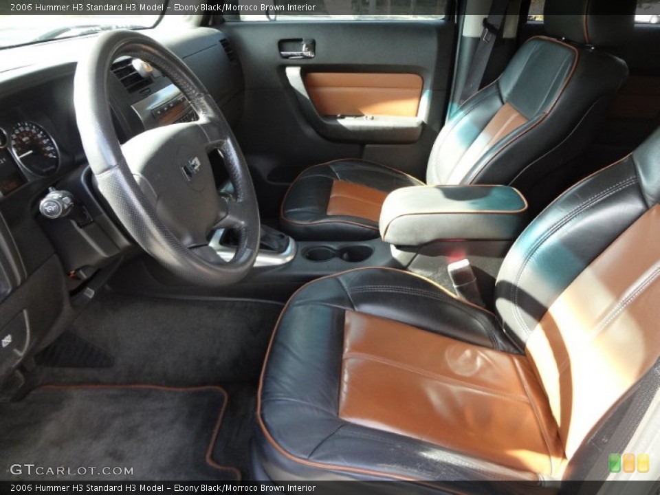 Ebony Black/Morroco Brown Interior Front Seat for the 2006 Hummer H3  #73727529