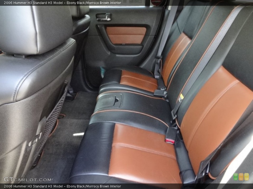 Ebony Black/Morroco Brown Interior Rear Seat for the 2006 Hummer H3  #73727550