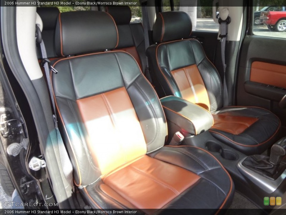 Ebony Black/Morroco Brown Interior Front Seat for the 2006 Hummer H3  #73727702