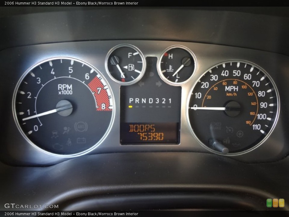 Ebony Black/Morroco Brown Interior Gauges for the 2006 Hummer H3  #73727837