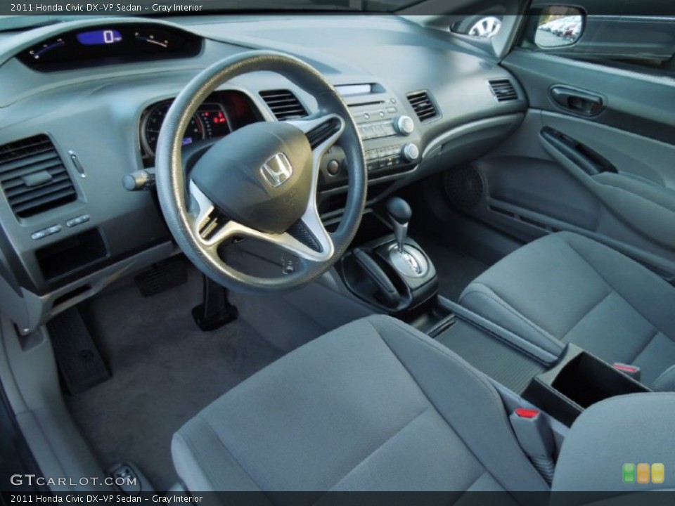 Gray Interior Prime Interior for the 2011 Honda Civic DX-VP Sedan #73727942