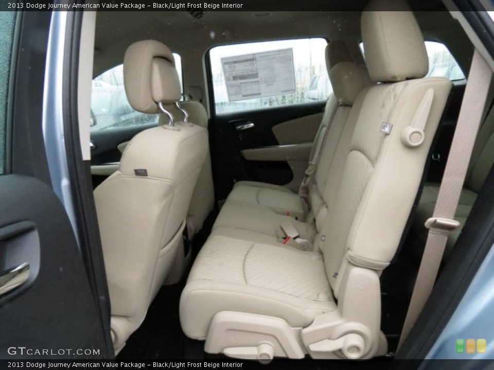 Black/Light Frost Beige Interior Rear Seat for the 2013 Dodge Journey American Value Package #73728287