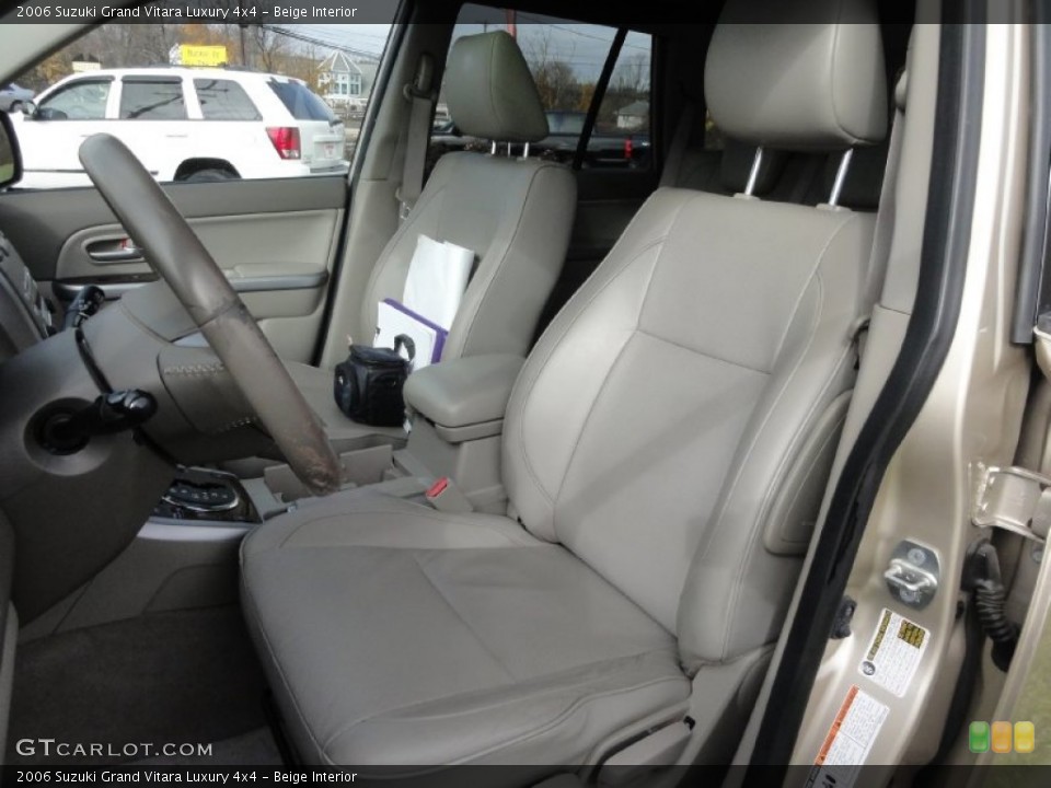 Beige Interior Front Seat for the 2006 Suzuki Grand Vitara Luxury 4x4 #73728372