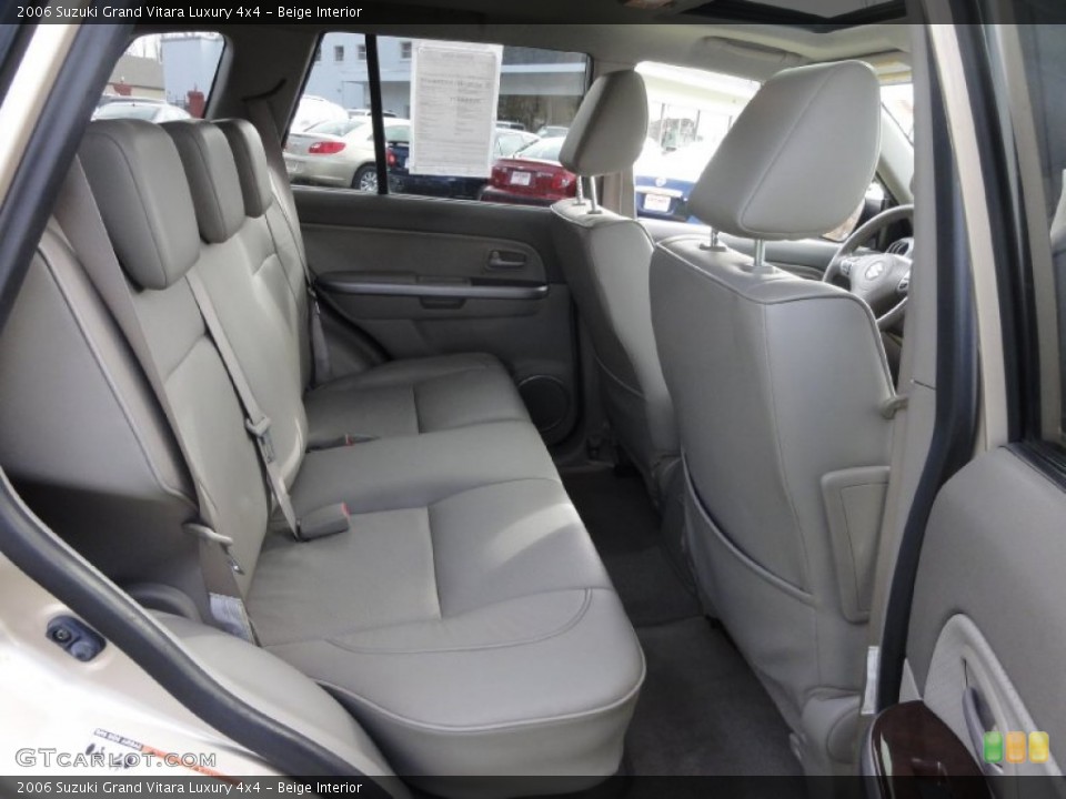 Beige Interior Rear Seat for the 2006 Suzuki Grand Vitara Luxury 4x4 #73728437