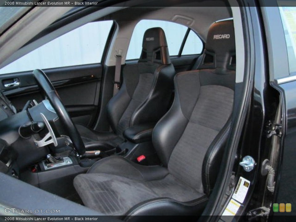 Black Interior Front Seat for the 2008 Mitsubishi Lancer Evolution MR #73732351