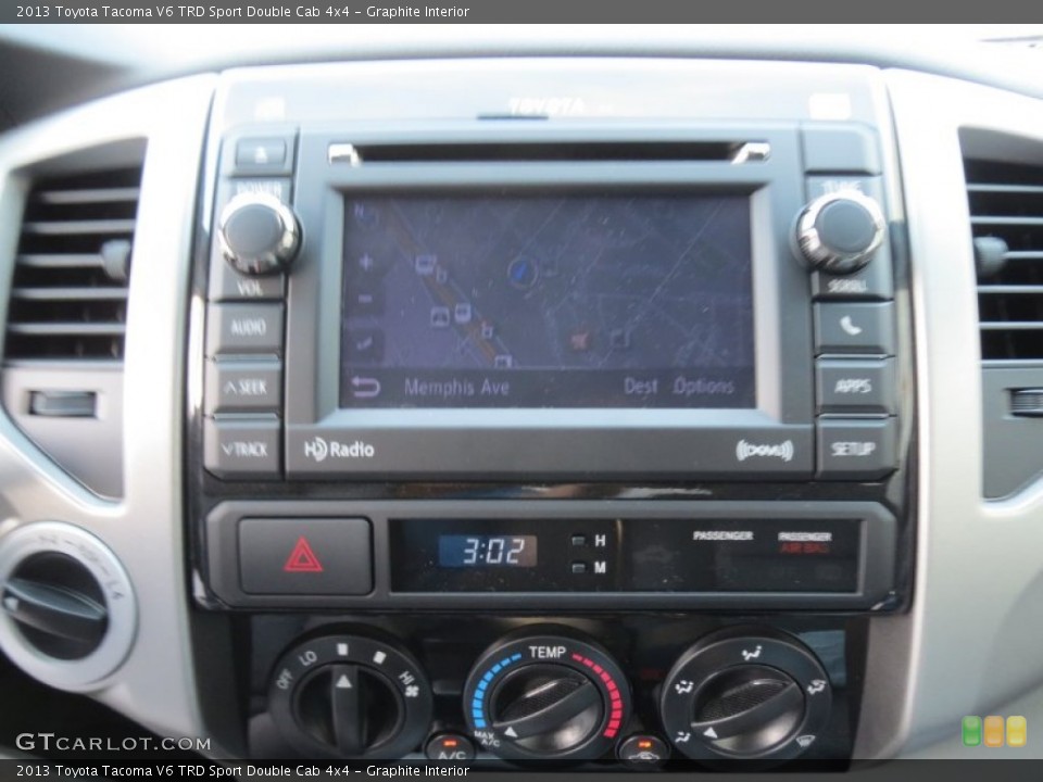 Graphite Interior Controls for the 2013 Toyota Tacoma V6 TRD Sport Double Cab 4x4 #73732358