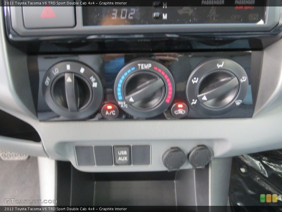 Graphite Interior Controls for the 2013 Toyota Tacoma V6 TRD Sport Double Cab 4x4 #73732382