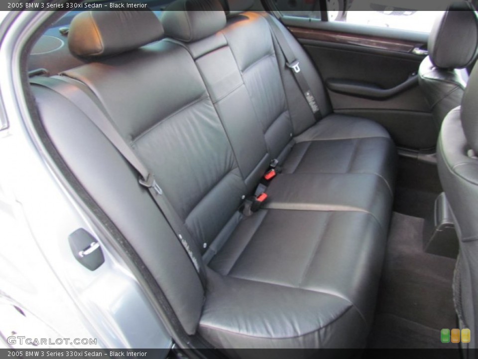 Black Interior Rear Seat for the 2005 BMW 3 Series 330xi Sedan #73733138