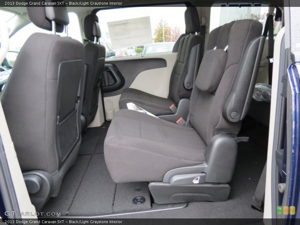 Black/Light Graystone Interior Rear Seat for the 2013 Dodge Grand Caravan SXT #73733285