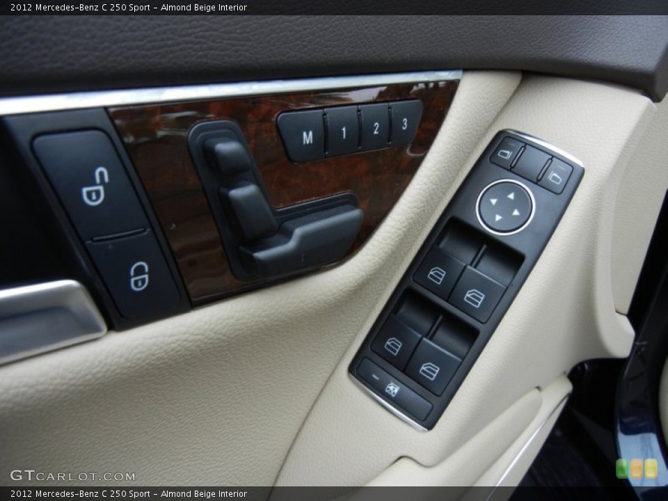 Almond Beige Interior Controls for the 2012 Mercedes-Benz C 250 Sport #73733642