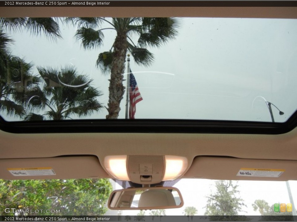 Almond Beige Interior Sunroof for the 2012 Mercedes-Benz C 250 Sport #73733732