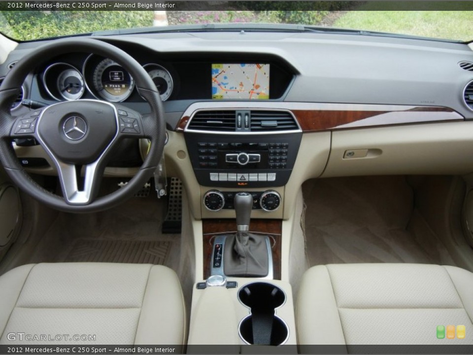 Almond Beige Interior Dashboard for the 2012 Mercedes-Benz C 250 Sport #73733750