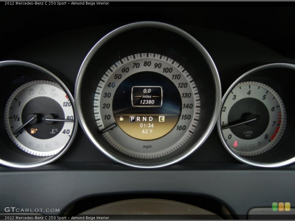 Almond Beige Interior Gauges for the 2012 Mercedes-Benz C 250 Sport #73733796