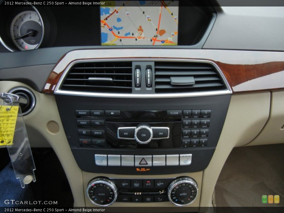 Almond Beige Interior Controls for the 2012 Mercedes-Benz C 250 Sport #73733819