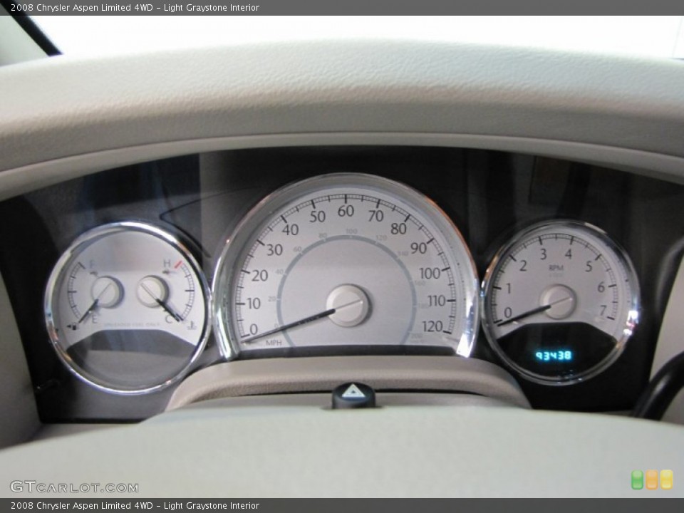 Light Graystone Interior Gauges for the 2008 Chrysler Aspen Limited 4WD #73734785