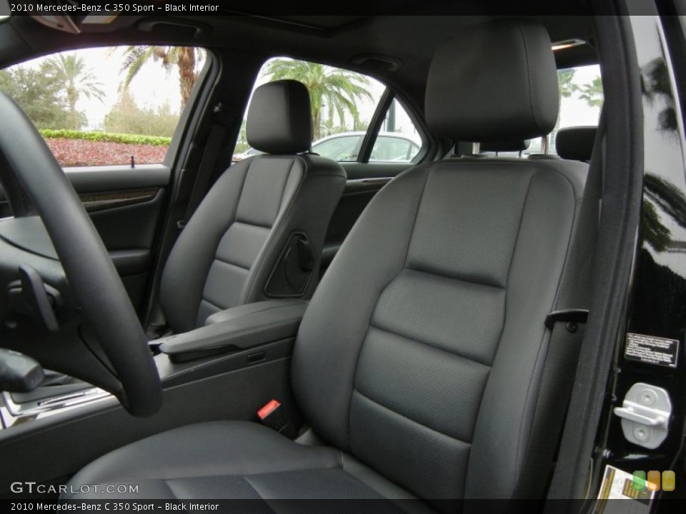 Black Interior Front Seat for the 2010 Mercedes-Benz C 350 Sport #73735260